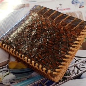 Vintage Snakeskin Skin Leather Wallet
